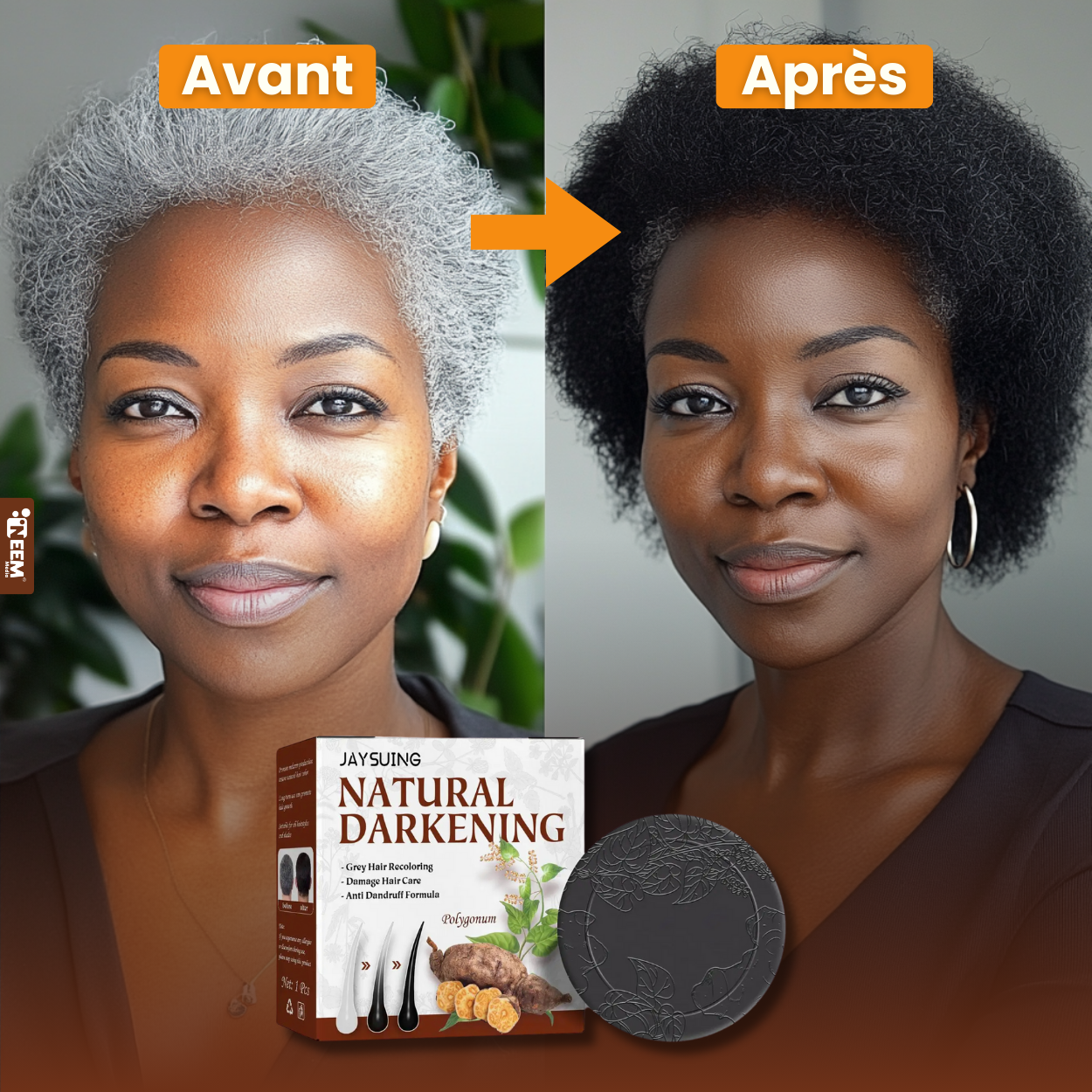 Savon Shampoing pousse et Noicissement cheveux